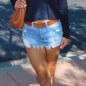 abercrombie denim shorts